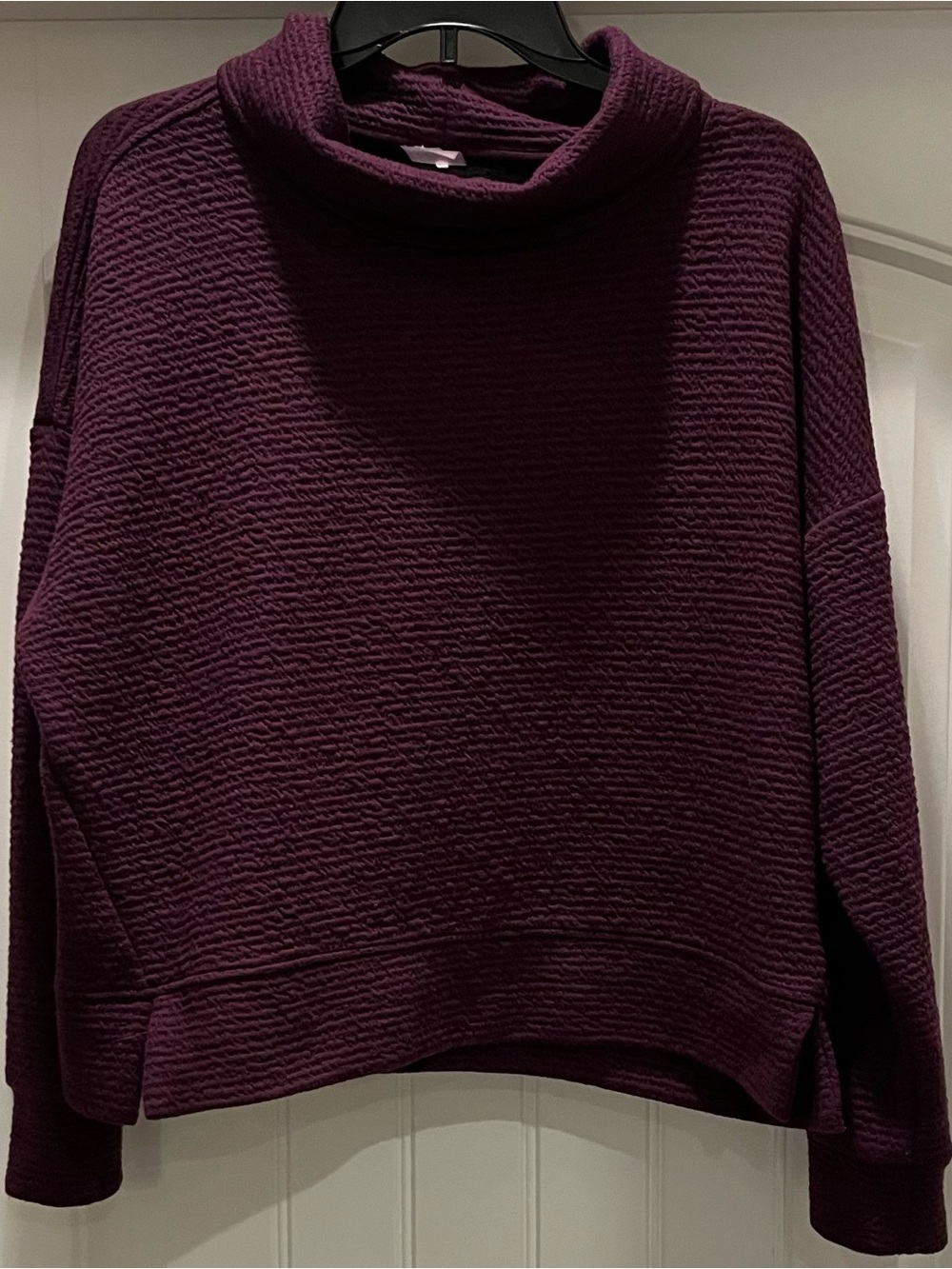 Calia Women's Plum Textured roll neck Sweater Size XL